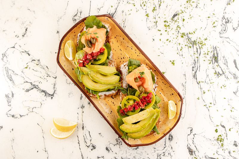 Turkey and Avocado cold sub with fresh vegetables