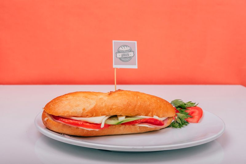 Veggie Delight cold sub with fresh garden vegetables
