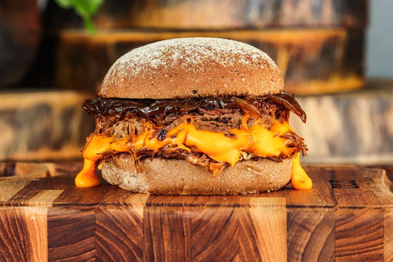 BBQ Pulled Pork specialty sub with coleslaw